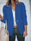 Women Lapel Plain Work Outerwear