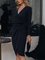 Purplish Blue Sexy V Neck Dresses