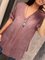 Cotton-Blend Short Sleeve Blouses