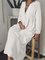 Plus Size Pure Color V Neck Loose Maxi Dresses