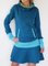 Blue Striped Hoodie Paneled Sweat Dresses