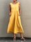 Crew Neck Yellow Women Dresses Beach Boho Dresses