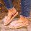 Ostrich Feather Sandals Espadrilles Buckle Sandals