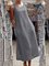 Plain Paneled Casual Linen Dresses
