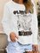 Casual Plus Long Sleeve Printed T Shirt Tops Tunic