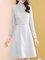 Paneled A-line Elegant Midi Dress