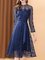 Guipure Lace A-Line Elegant Midi Dress