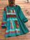 Blue Boho Cotton Tops