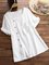 Cotton-Blend Casual Half Sleeve Shirts & Tops