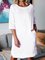 Solid Mini Dress 3/4 Sleeve Dresses