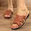 Casual Open Toe Leather Beach Slippers