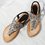 Rhinestone Flat Heel Date Artificial Leather Sandals
