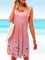 A-line Women Daytime Sleeveless Cotton-blend Painted Floral Floral Dress