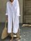 White Casual Solid Dresses