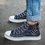Unisex High Top Canvas Sneakers Denim Shoes