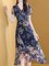 Printed Floral Swing Elegant Midi Dress