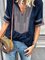 Casual Printed Short Sleeve V neck Tribal Plus Size Blouse