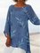 Crew Neck Printed Boho Shirts & Tops