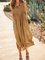 Yellow Printed Cotton-Blend Sleeveless Square Neck Dresses