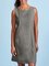Casual Sleeveless Linen Crew Neck Dresses