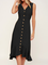 Solid Cotton-Blend Sleeveless Casual Dresses