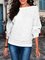 Casual Bateau/boat Neck Cotton Sweater