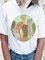 Vintage Short Sleeve Statement Hands Printed Plus Size Casual Tops