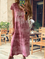 Summer Casual Cotton V Neck Tie Dye Maxi Dresses