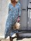 Summer Floral-Print Bohomian Casual 3/4 Sleeve Cotton-Blend Dresses