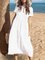 Plus Size Casual Short Sleeve Solid Maxi Dresses