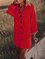 Buttoned Solid Shirt Collar Casual Dress