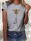Round Neck Casual Plus Size Tee Shirts Tops