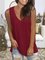 JFN V Neck Solid Causal Tank Top