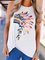 Vintage Sleeveless Printed Shirts & Tops