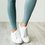 Women Daily Lace up White Sneakers