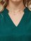 V Neck Green Women Dresses Casual Gathered Dresses