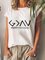 Letter Printed Casual Short Sleeve Crew Neck T-shirt