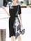 Paneled Asymmetric Casual Midi Dress