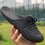 Hollow-Out Pvc Flat Heel Slippers