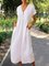 Summer Solid Maxi Dress Short Sleeve Dresses