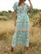 Cyan Short Sleeve Boho Dresses