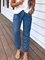 Pockets Denim Casual Pants