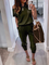 Solid Cotton-Blend Casual One-Pieces