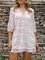 Pink V Neck Half Sleeve Dresses
