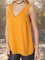 Sleeveless V Neck Backless Casual Shirts & Tops