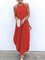 Solid Halter Holiday Maxi Dresses