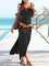 Casual Holiday Sleeveless Round Neck Maxi Dresses