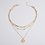 JFN Simple Multi-layered Lotus Pendant Necklace