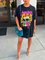 Cotton-Blend Short Sleeve Shift Dresses