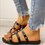 Rivet Design Cut Out Flat Sandals